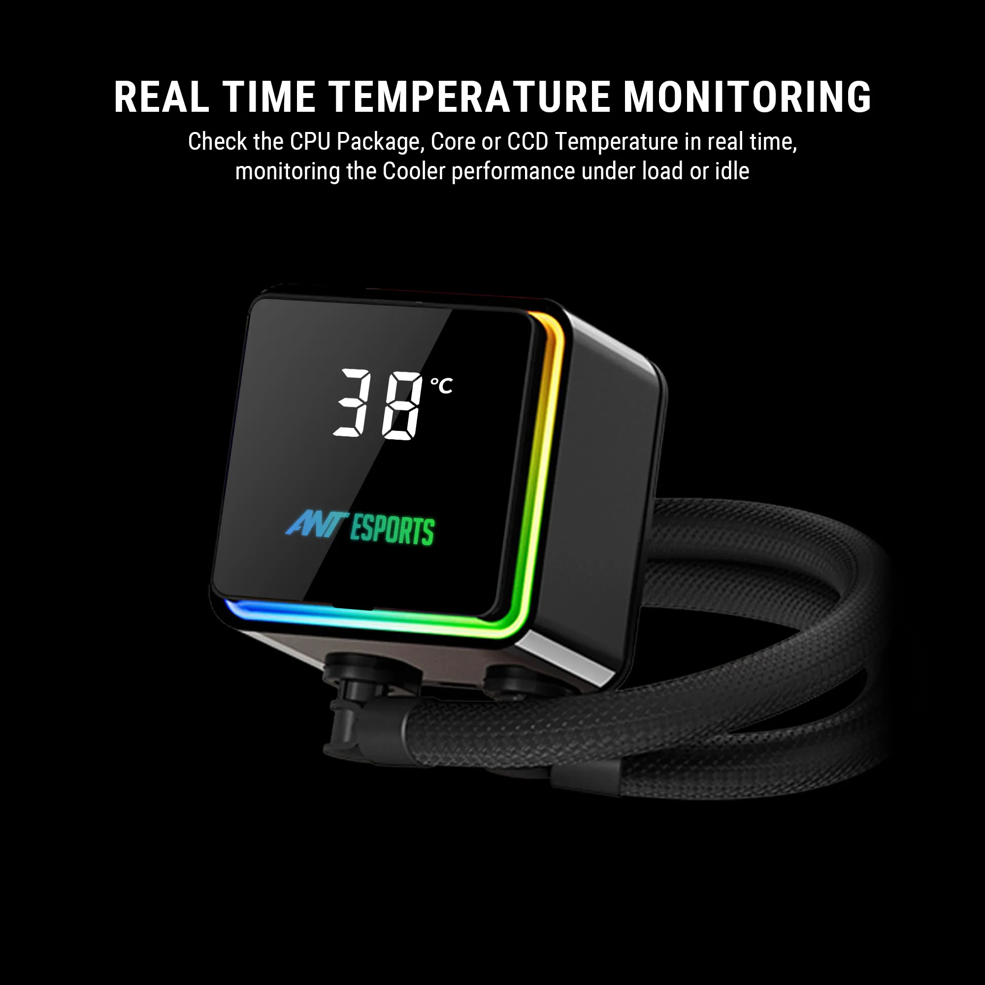 Ant Esports CPU Cooler Liquid ICE Storm 360 ARGB view 5